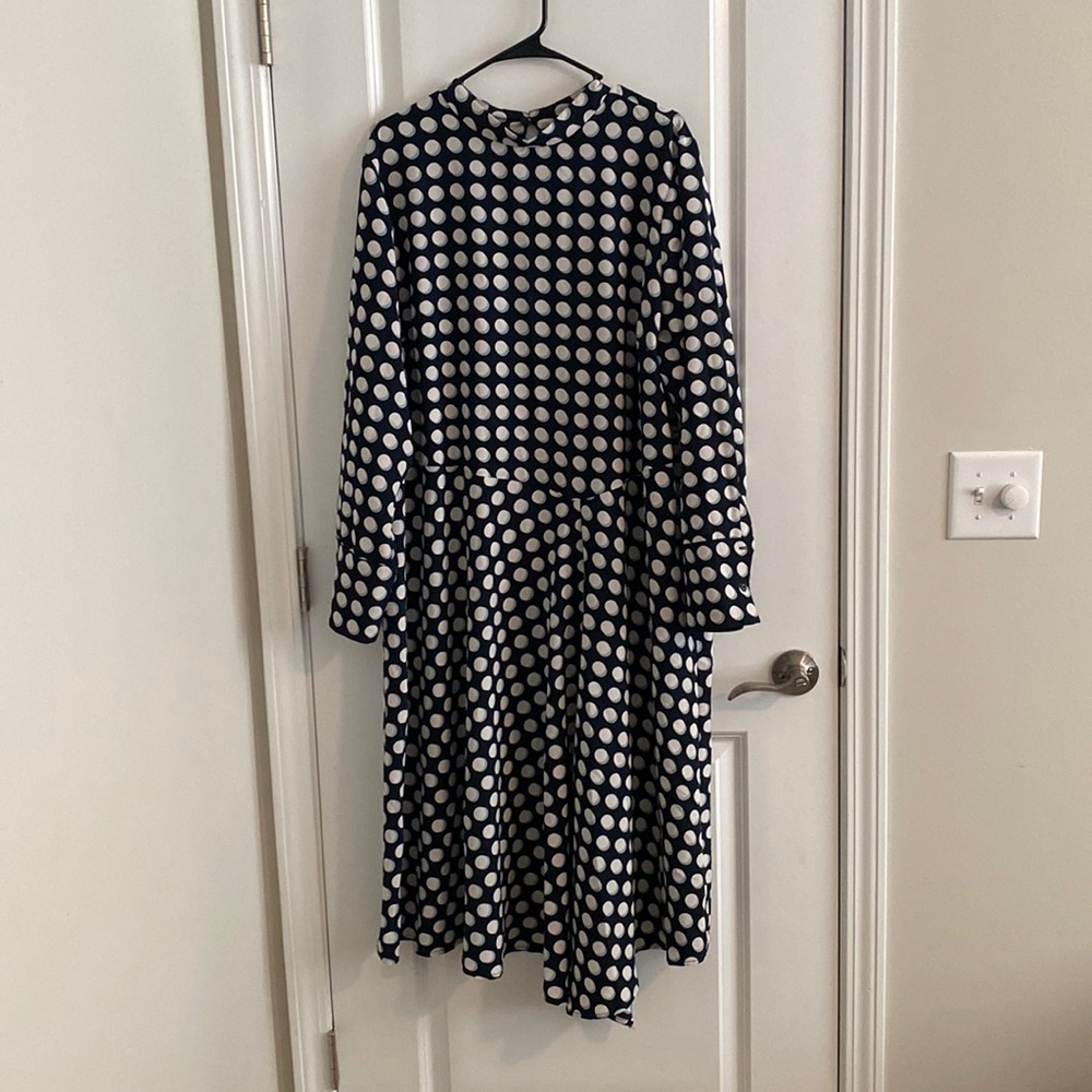 Plus size polka dot dress
